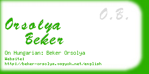 orsolya beker business card